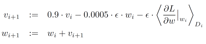 AlexNet Weight Update Rule